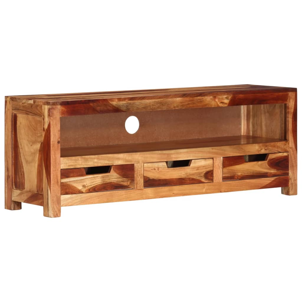Comodă Tv, 110X30X40 Cm, Lemn Masiv De Acacia