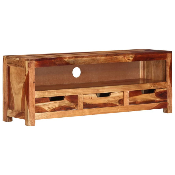 Comodă Tv, 110X30X40 Cm, Lemn Masiv De Acacia