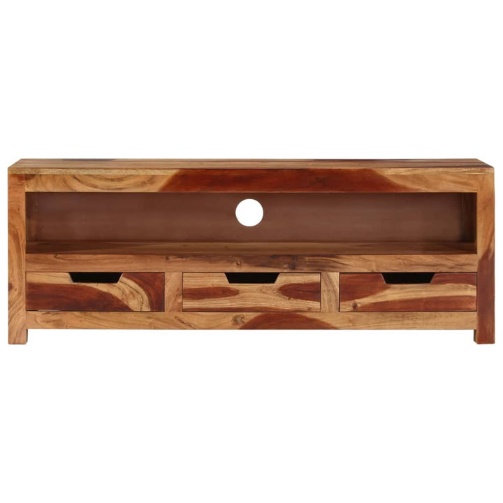 Comodă Tv, 110X30X40 Cm, Lemn Masiv De Acacia