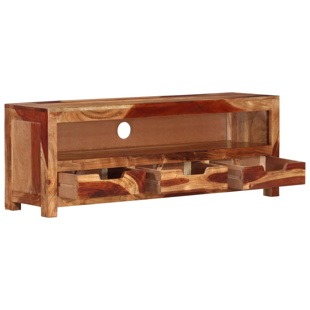 Comodă Tv, 110X30X40 Cm, Lemn Masiv De Acacia