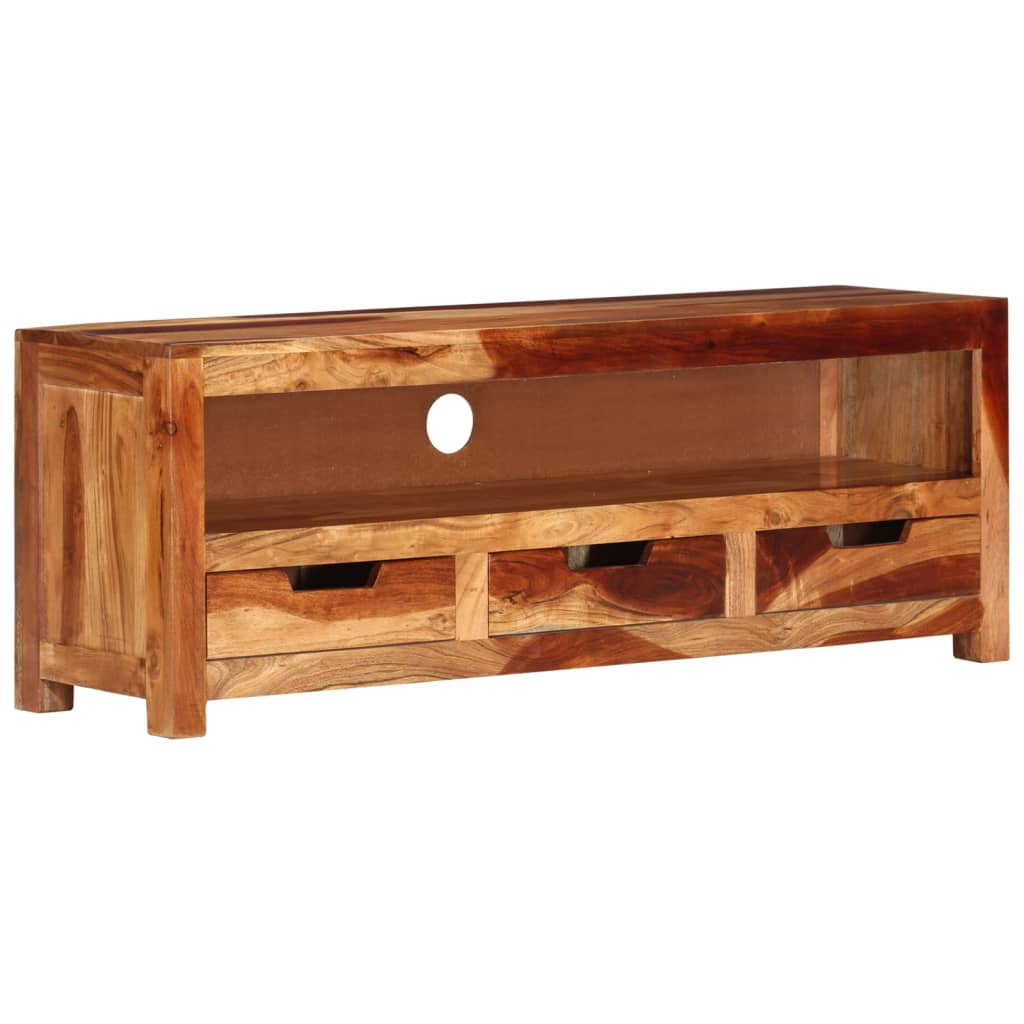 Comodă Tv, 110X30X40 Cm, Lemn Masiv De Acacia
