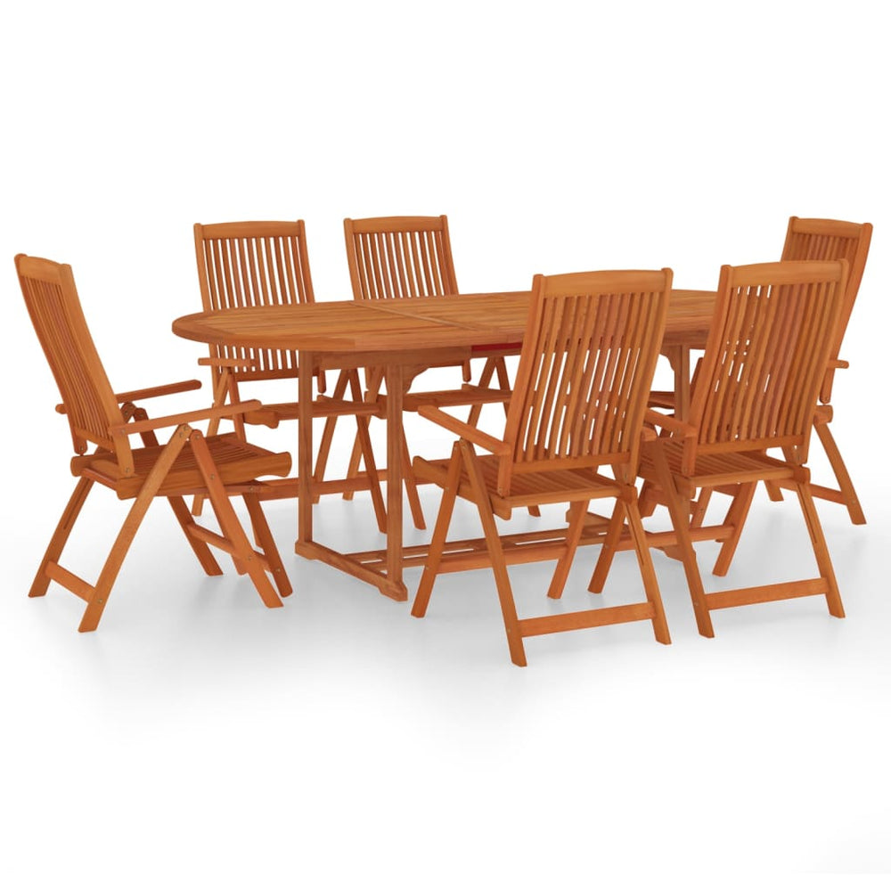 Set Mobilier De Grădină, 7 Piese, Lemn Masiv De Eucalipt