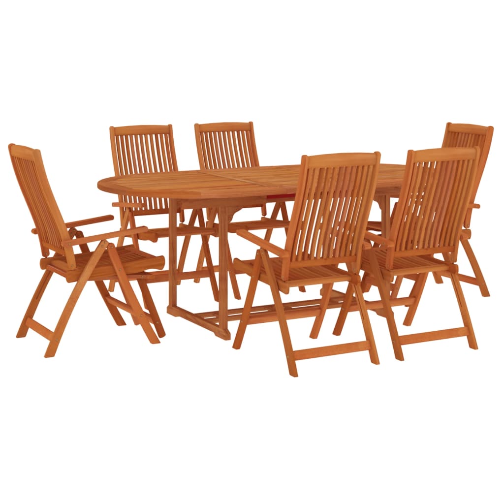 Set Mobilier De Grădină, 7 Piese, Lemn Masiv De Eucalipt