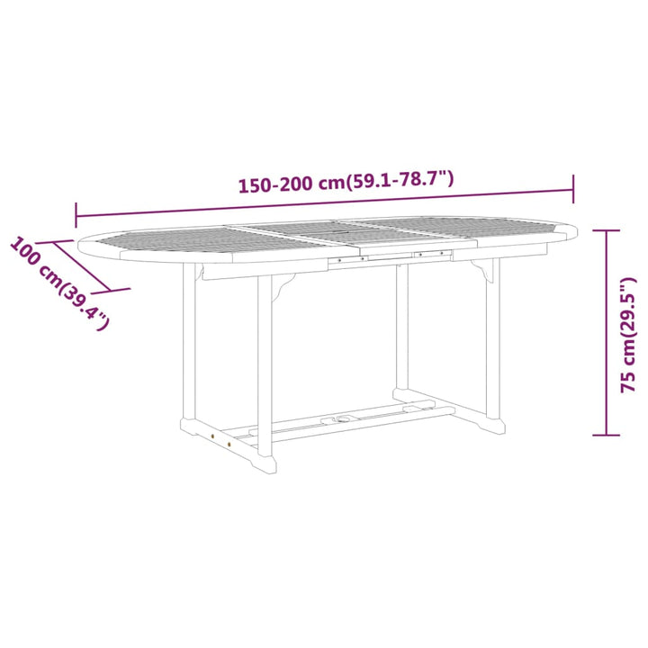 Set Mobilier De Grădină, 7 Piese, Lemn Masiv De Eucalipt