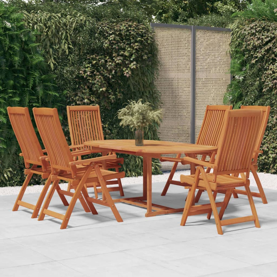 Set Mobilier De Grădină, 7 Piese, Lemn Masiv De Eucalipt