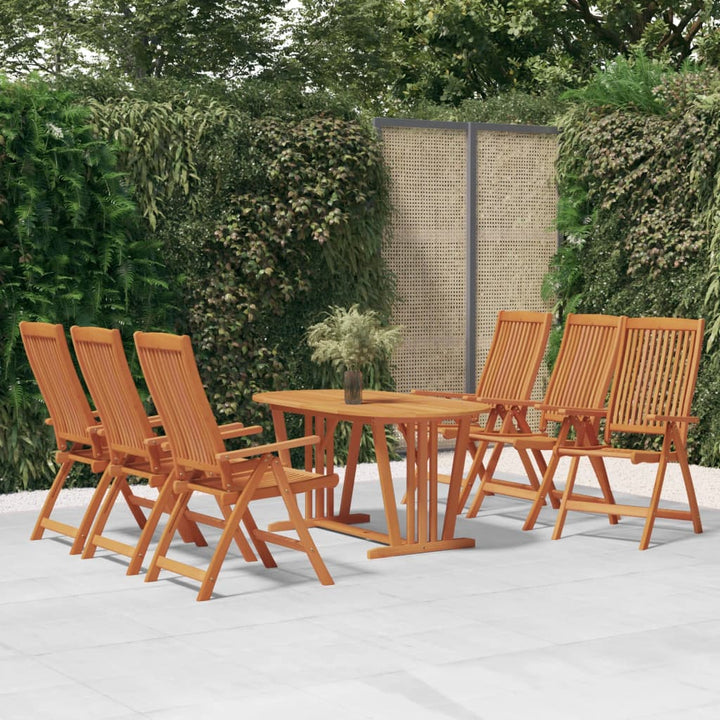 Set Mobilier De Grădină, 7 Piese, Lemn Masiv De Eucalipt