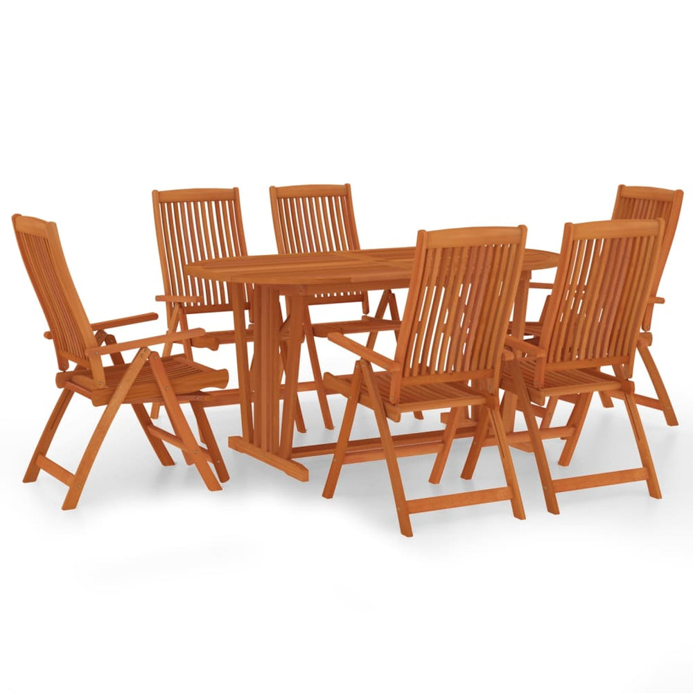 Set Mobilier De Grădină, 7 Piese, Lemn Masiv De Eucalipt