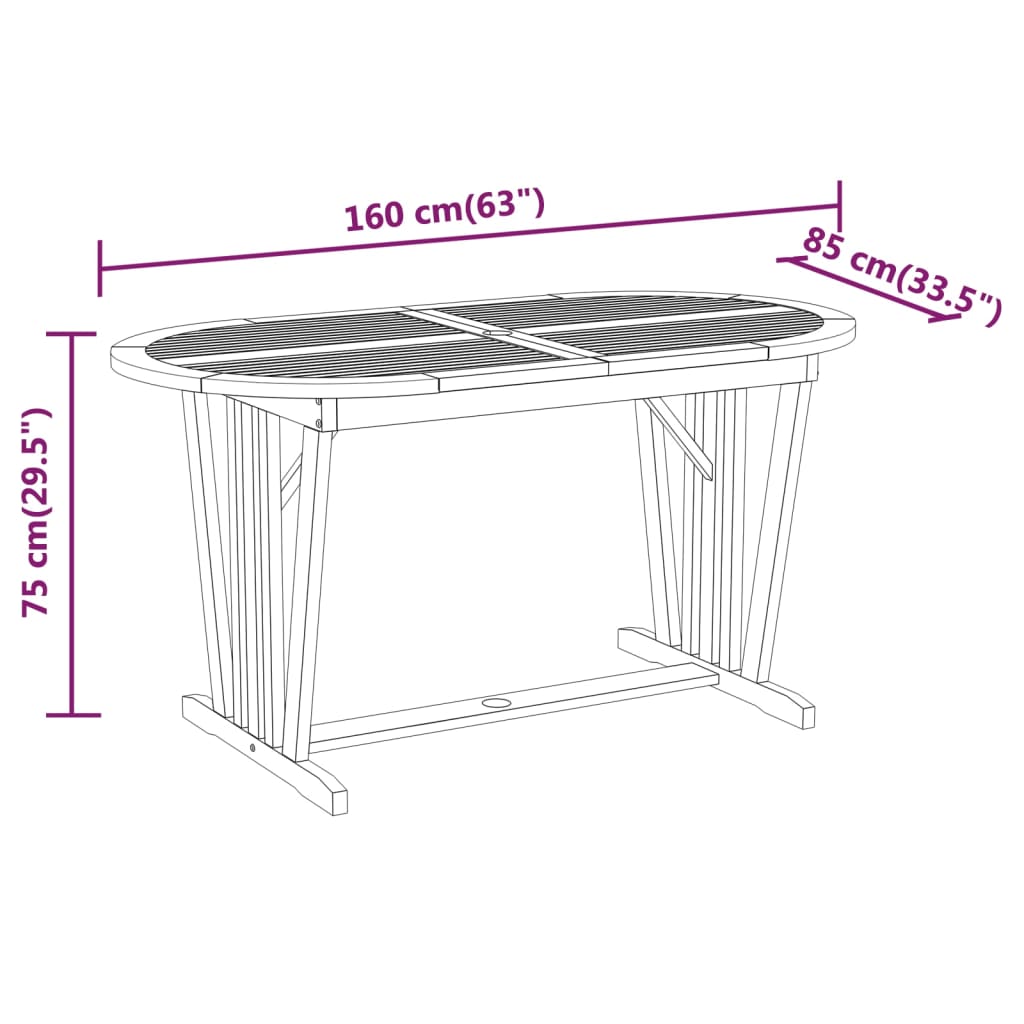 Set Mobilier De Grădină, 7 Piese, Lemn Masiv De Eucalipt