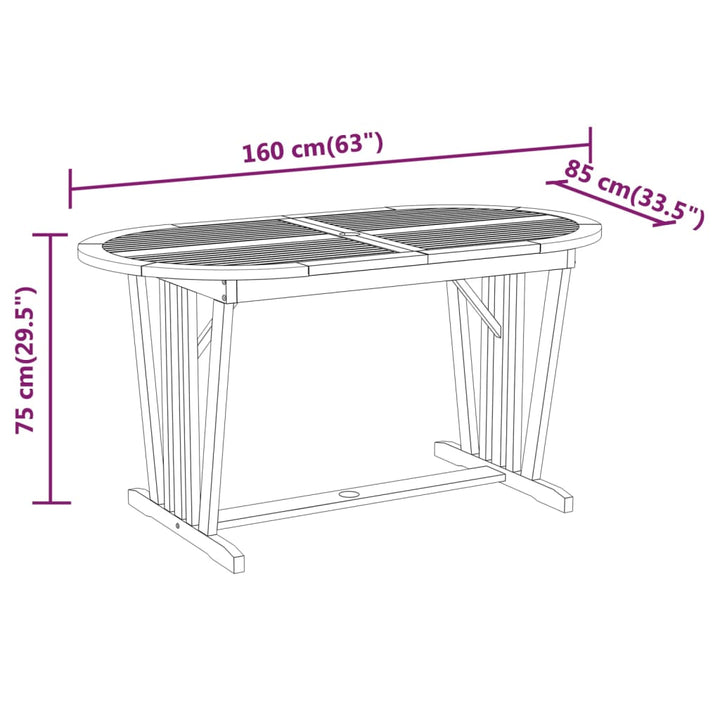 Set Mobilier De Grădină, 7 Piese, Lemn Masiv De Eucalipt