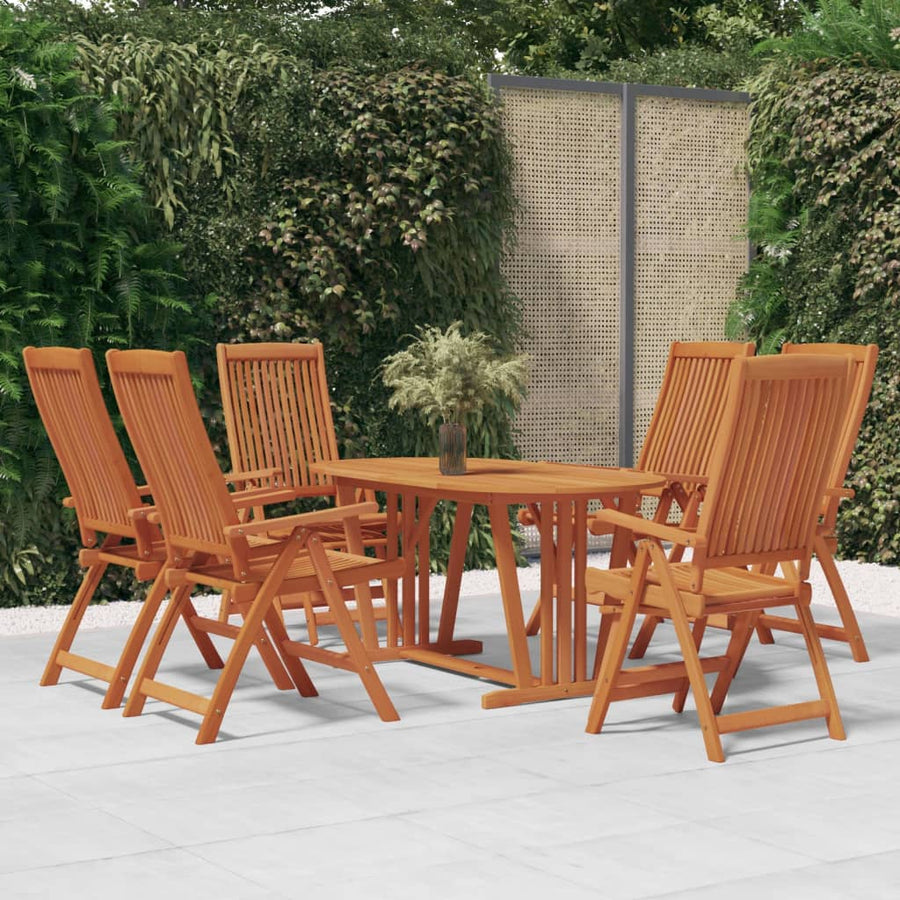 Set Mobilier De Grădină, 7 Piese, Lemn Masiv De Eucalipt