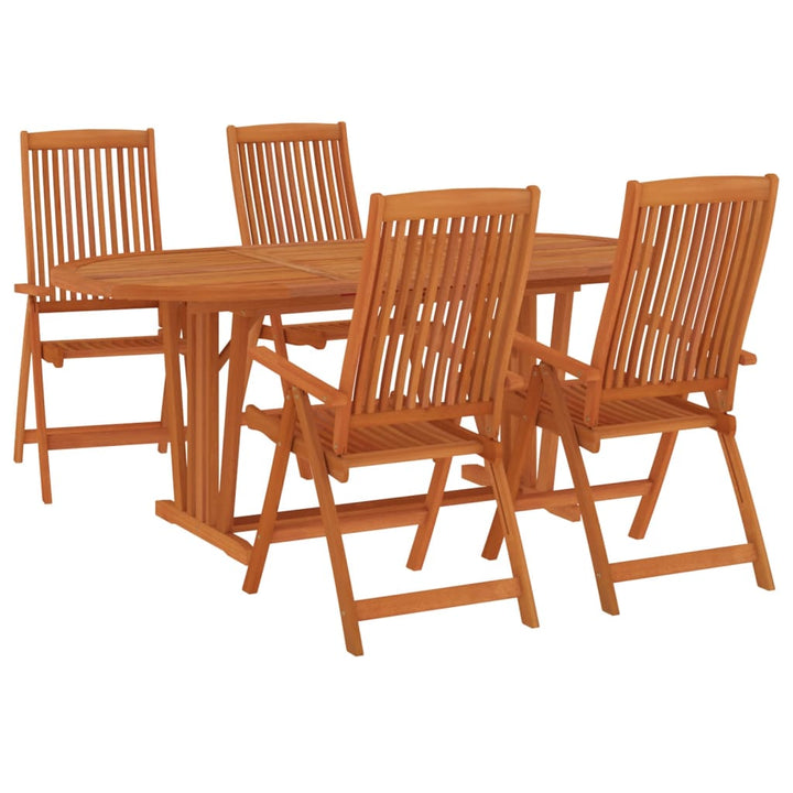Set Mobilier De Grădină, 5 Piese, Lemn Masiv De Eucalipt