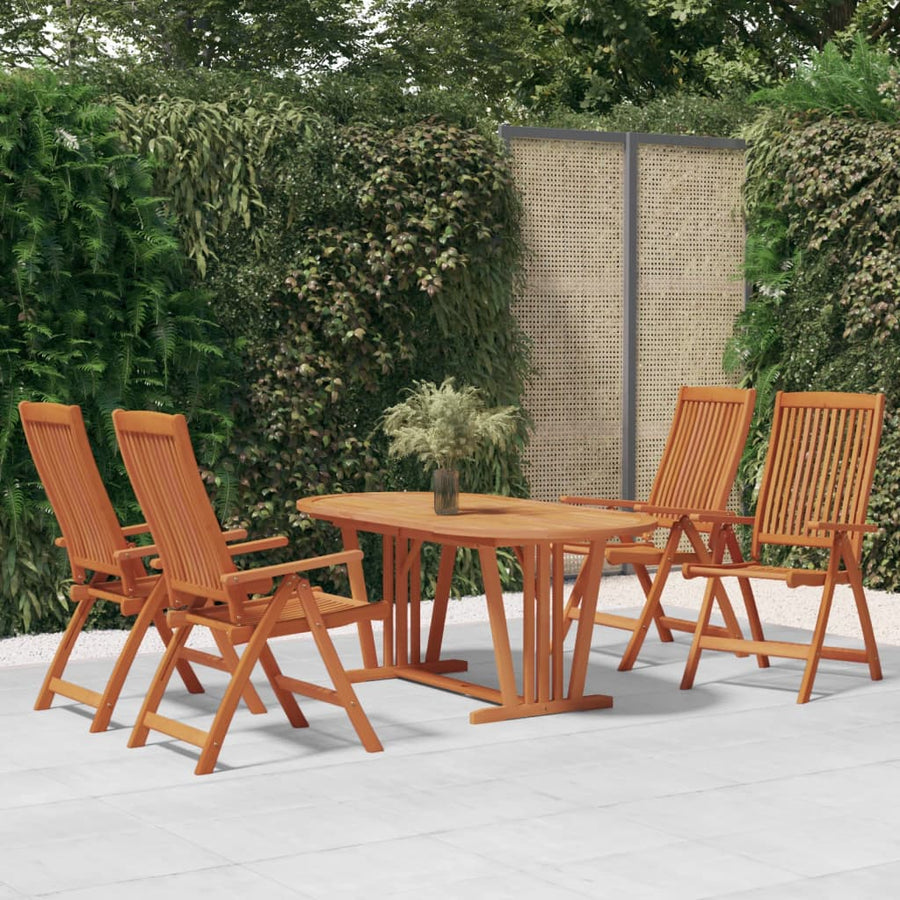 Set Mobilier De Grădină, 5 Piese, Lemn Masiv De Eucalipt