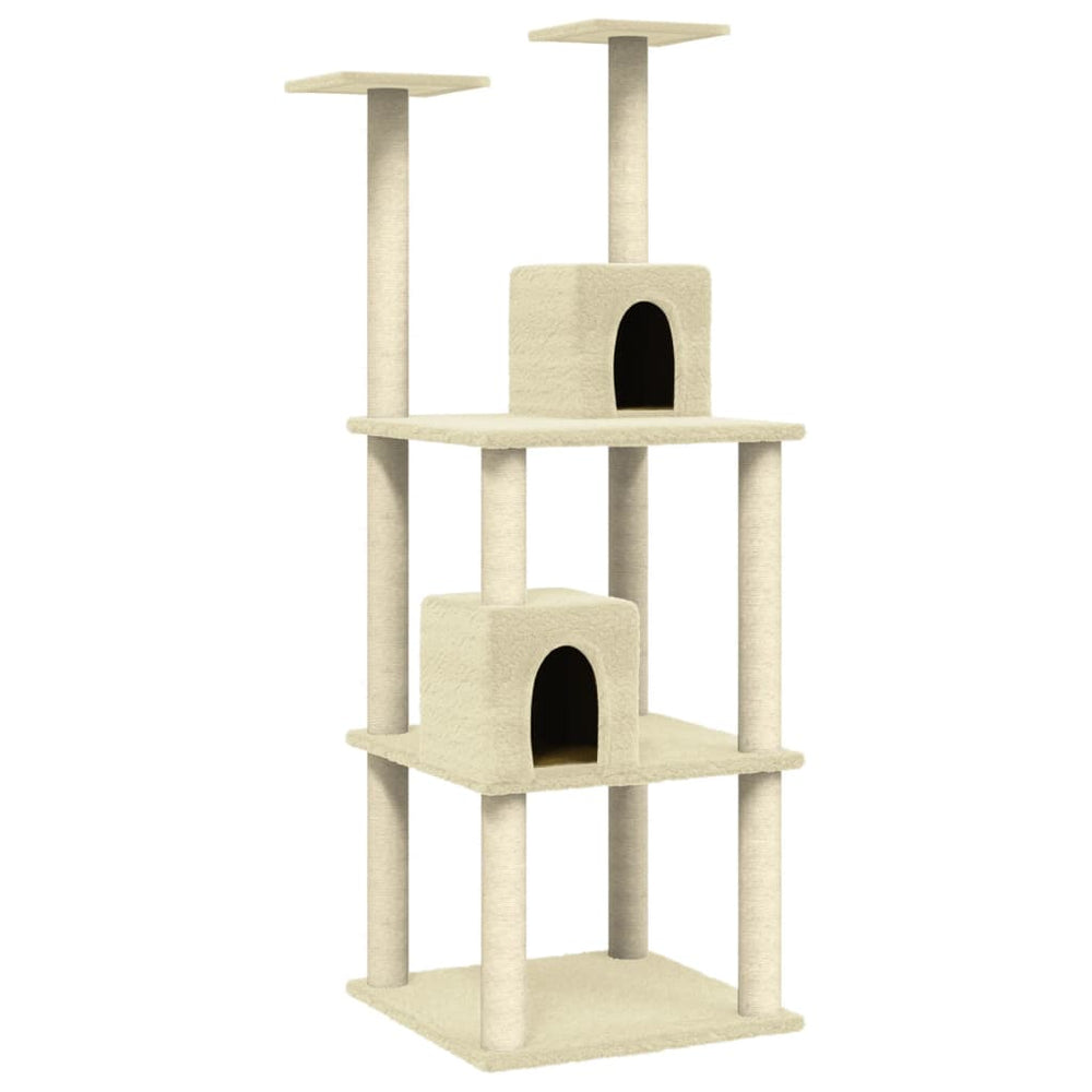Ansamblu Pisici Cu Stâlpi Din Funie De Sisal, , 141 Cm