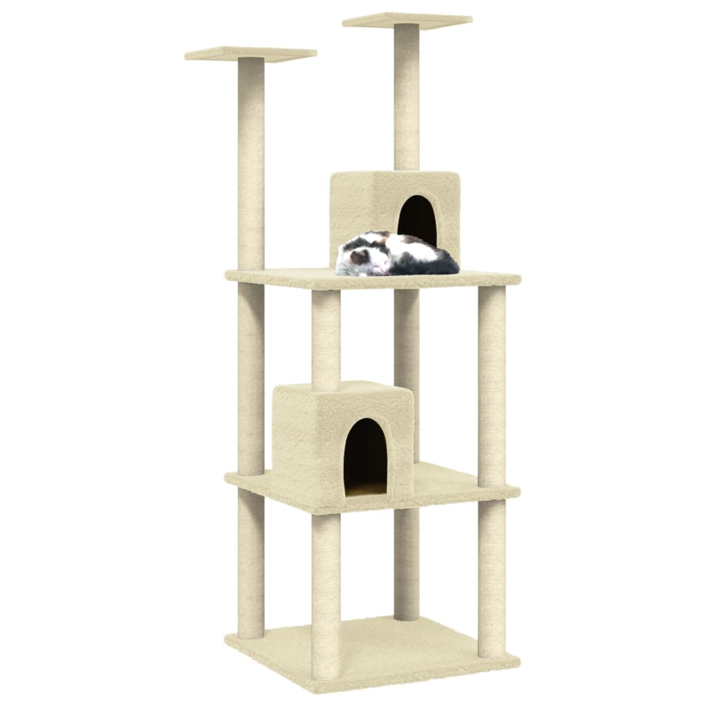 Ansamblu Pisici Cu Stâlpi Din Funie De Sisal, , 141 Cm