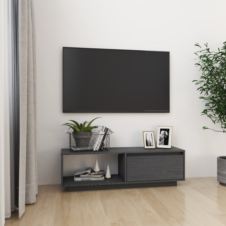Comodă Tv, 110X30X33,5 Cm, Lemn Masiv De Pin