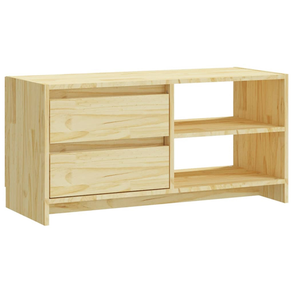 Comodă Tv, 80X31X39 Cm, Lemn Masiv De Pin