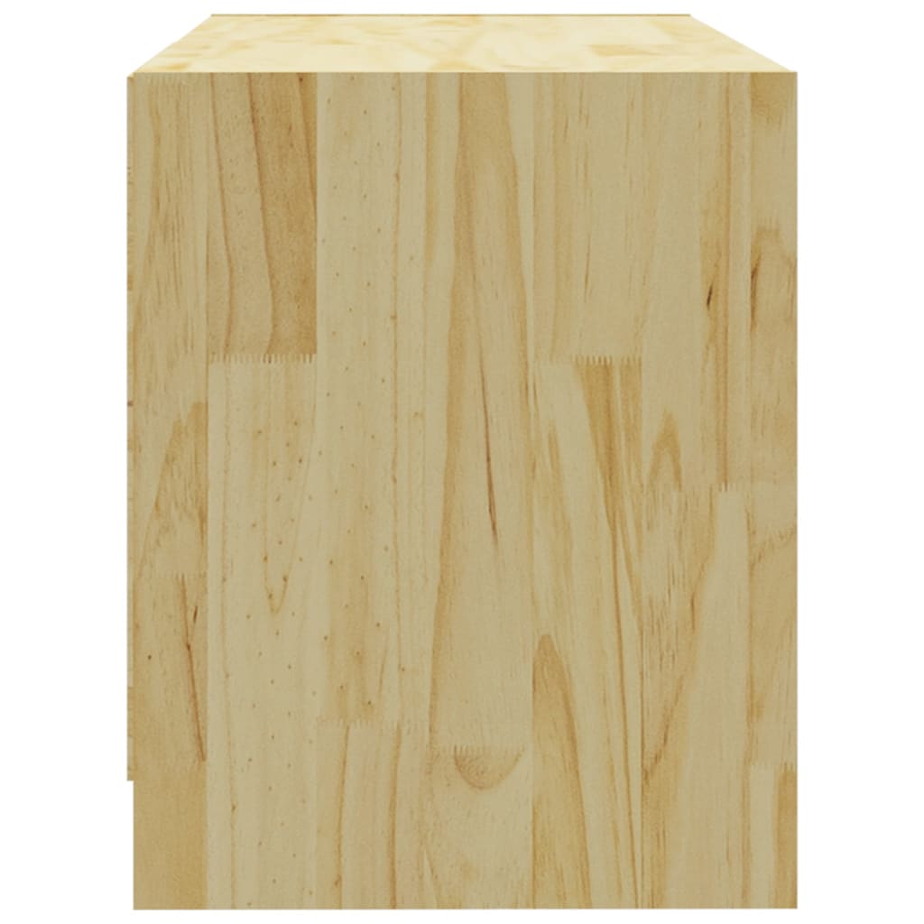 Comodă Tv, 80X31X39 Cm, Lemn Masiv De Pin