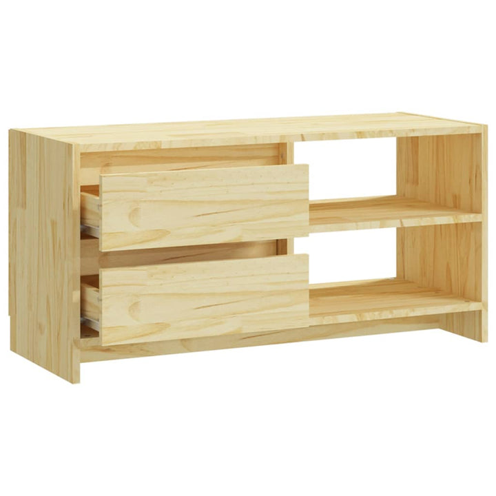 Comodă Tv, 80X31X39 Cm, Lemn Masiv De Pin