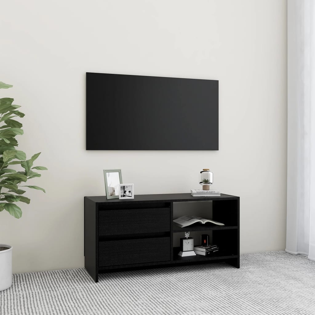 Comodă Tv, 80X31X39 Cm, Lemn Masiv De Pin