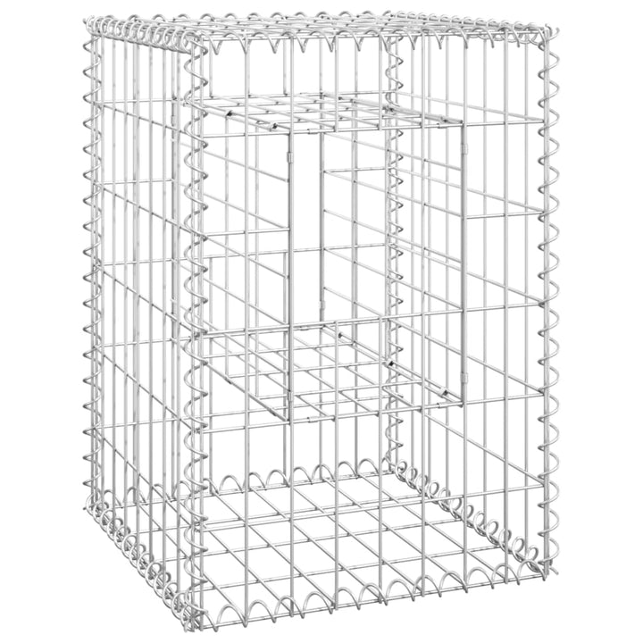Stâlpi Tip Coș Gabion, 2 Buc., , Fier