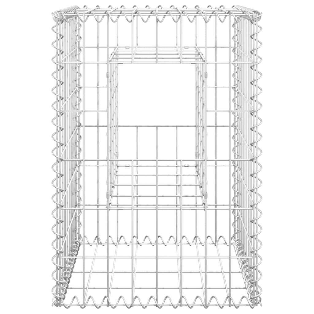 Stâlpi Tip Coș Gabion, 2 Buc., , Fier