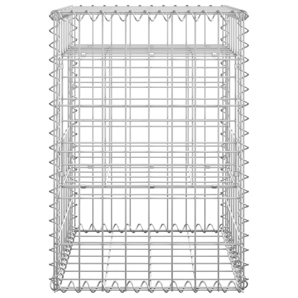 Stâlpi Tip Coș Gabion, 2 Buc., , Fier