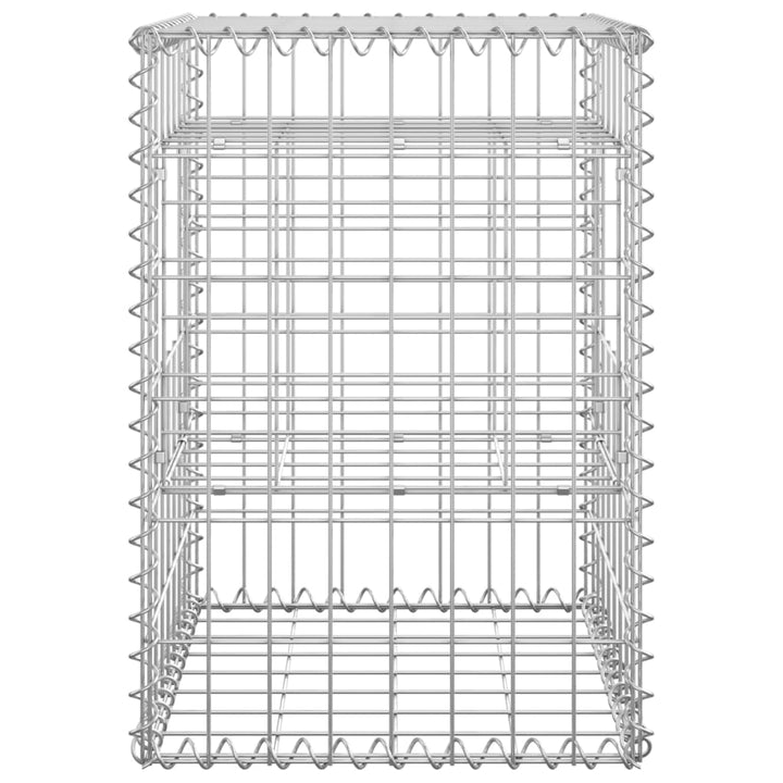 Stâlpi Tip Coș Gabion, 2 Buc., , Fier