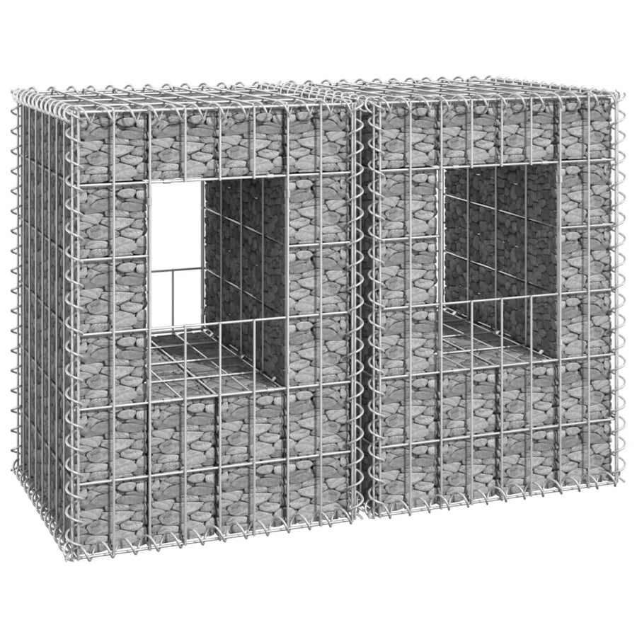Stâlpi Tip Coș Gabion, 2 Buc., , Fier