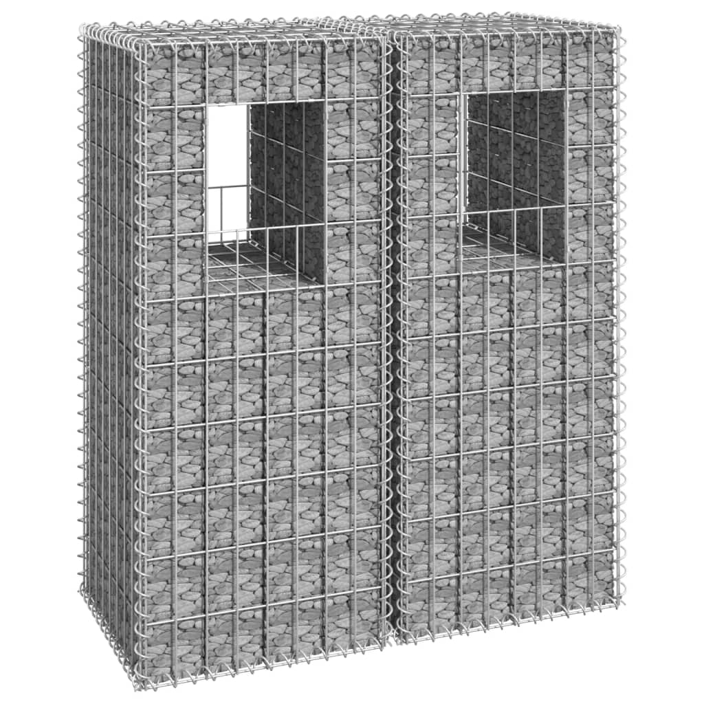 Stâlpi Coș Gabion, 2 Buc., , Fier