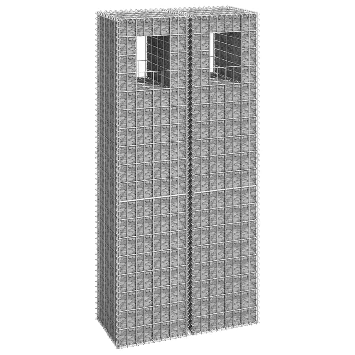 Stâlpi Coș Gabion, 2 Buc., , Fier