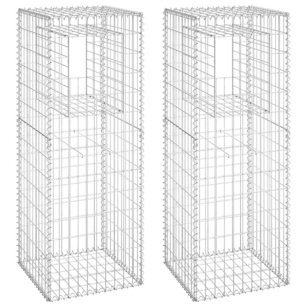 Stâlpi Coș Gabion, 2 Buc., , Fier