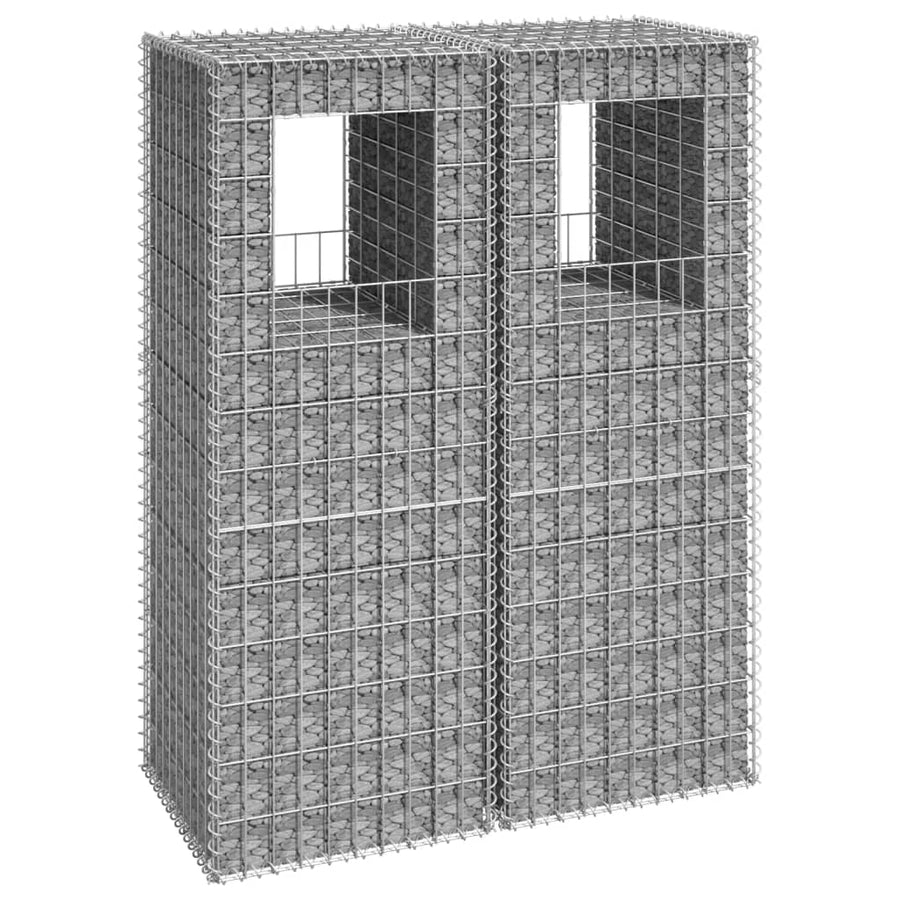 Stâlpi Coș Gabion, 2 Buc., , Fier