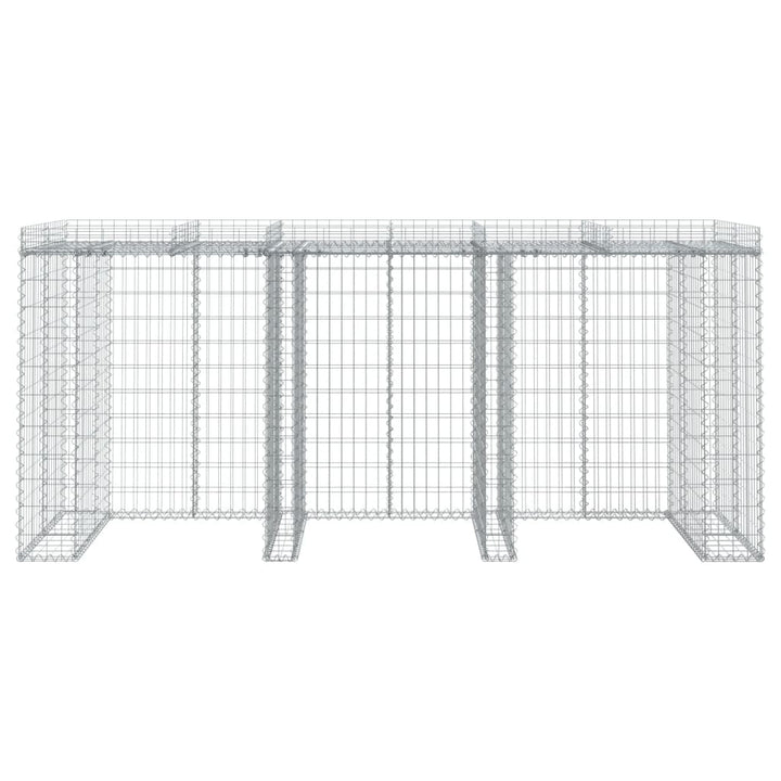 Perete Gabion Pentru Pubela Gunoi 270X91X120 Cm Fier Galvanizat