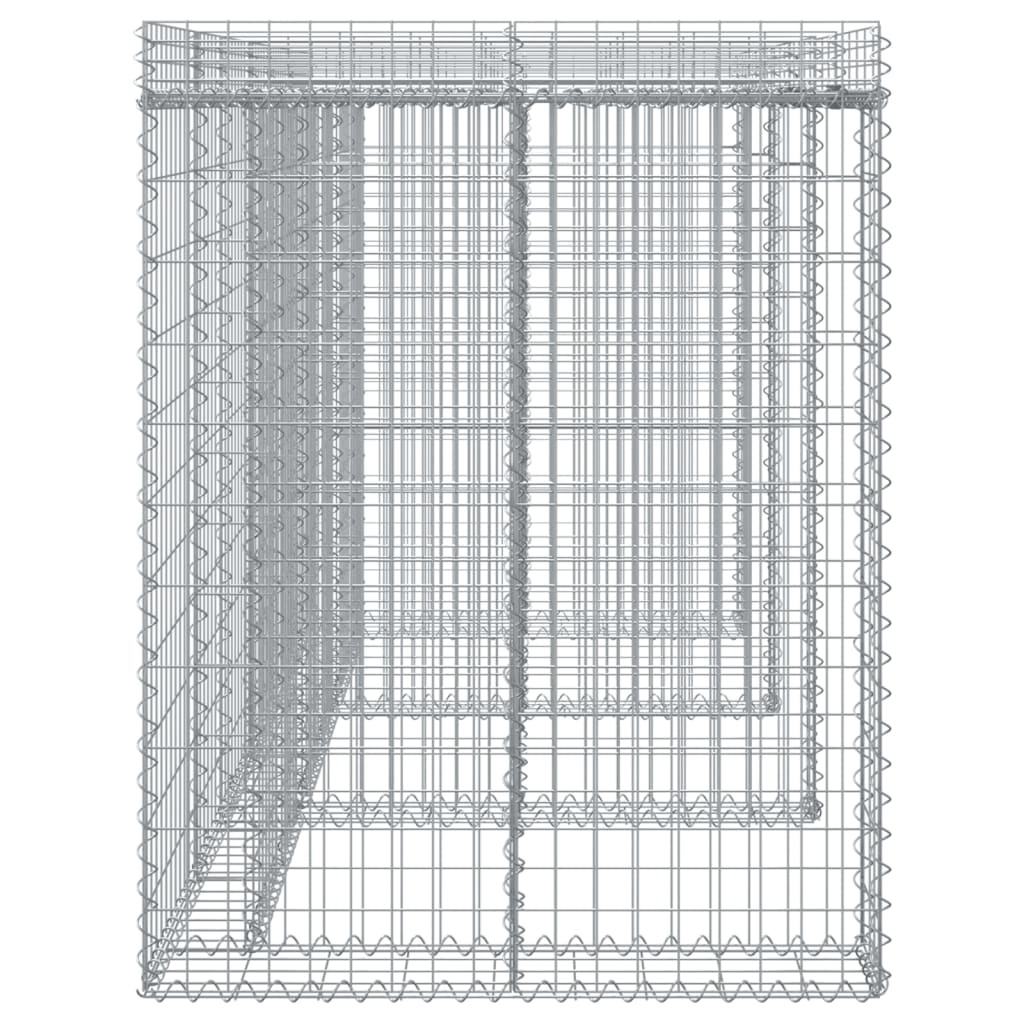Perete Gabion Pentru Pubela Gunoi 270X91X120 Cm Fier Galvanizat