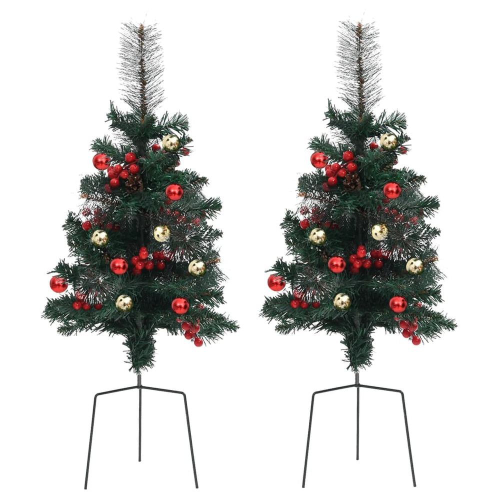 Brazi Artificiali De Crăciun Pentru Alee 2 Buc. 76 Cm Pvc