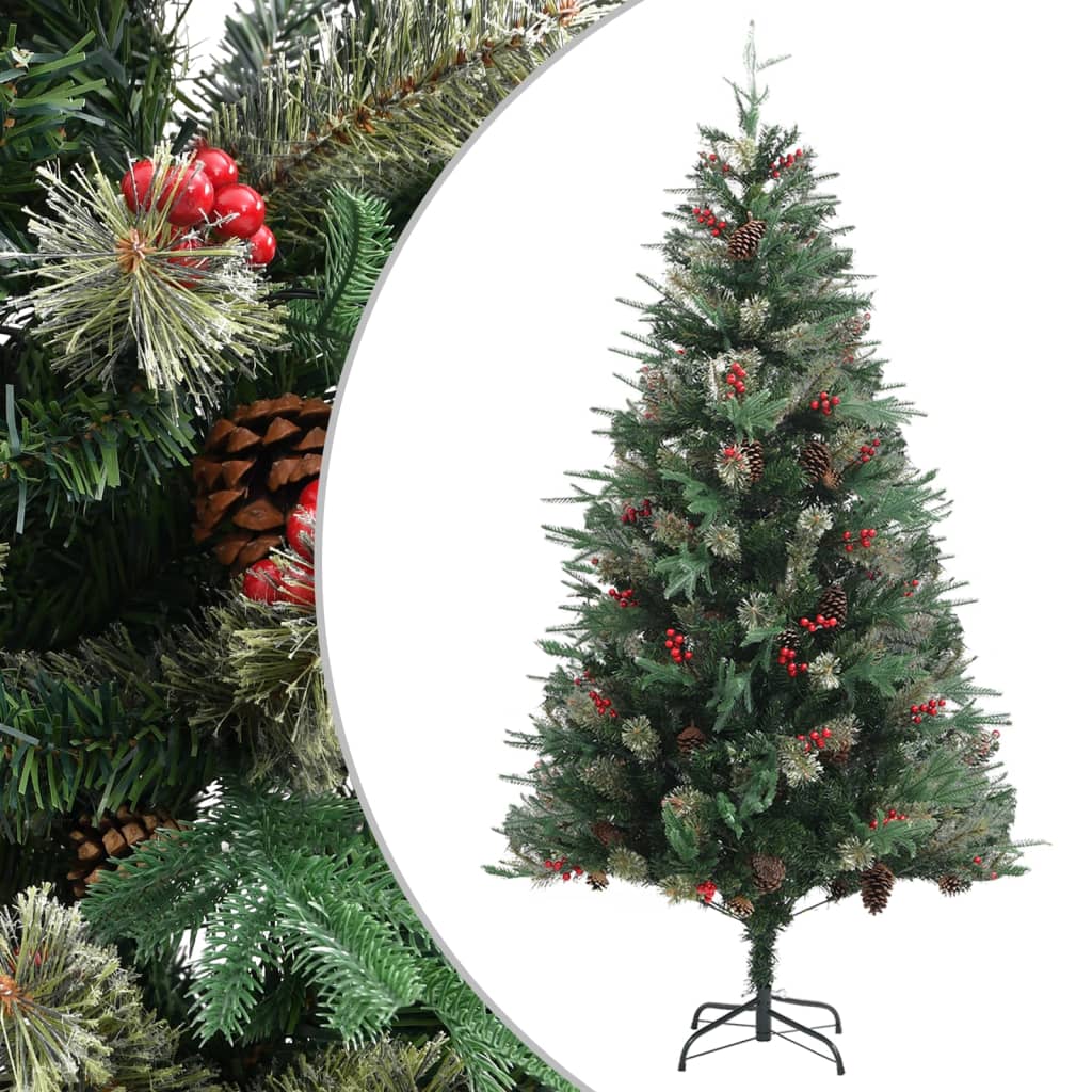 Brad De Crăciun Cu Conuri De Pin, Verde, 150 Cm, Pvc&Pe