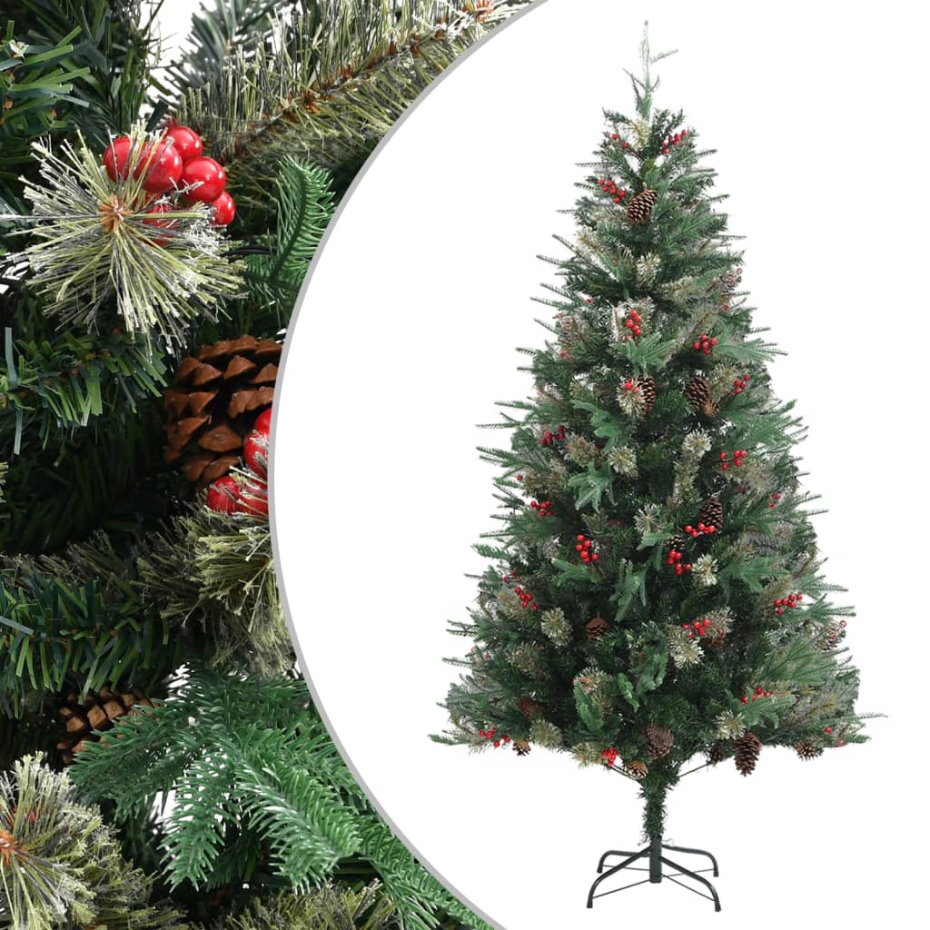 Brad De Crăciun Cu Conuri De Pin, Verde, 150 Cm, Pvc&Pe
