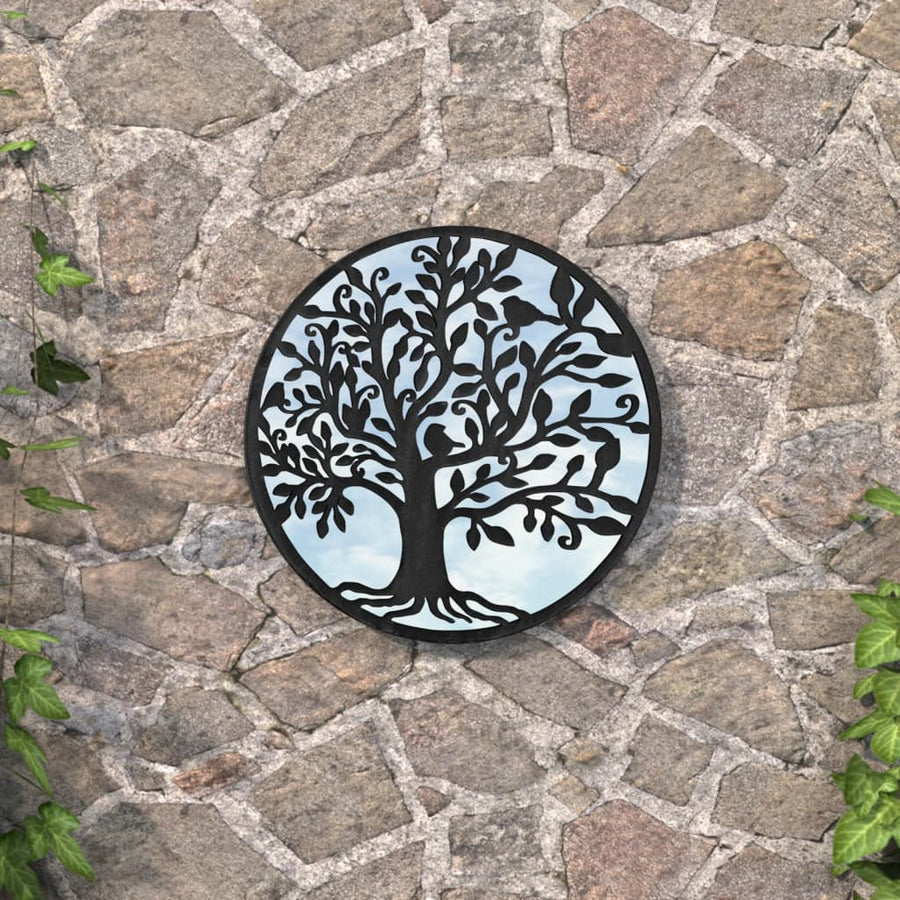 Oglindă De Grădină Rotundă, , 60X2,5 Cm, Fier, Uz Exterior