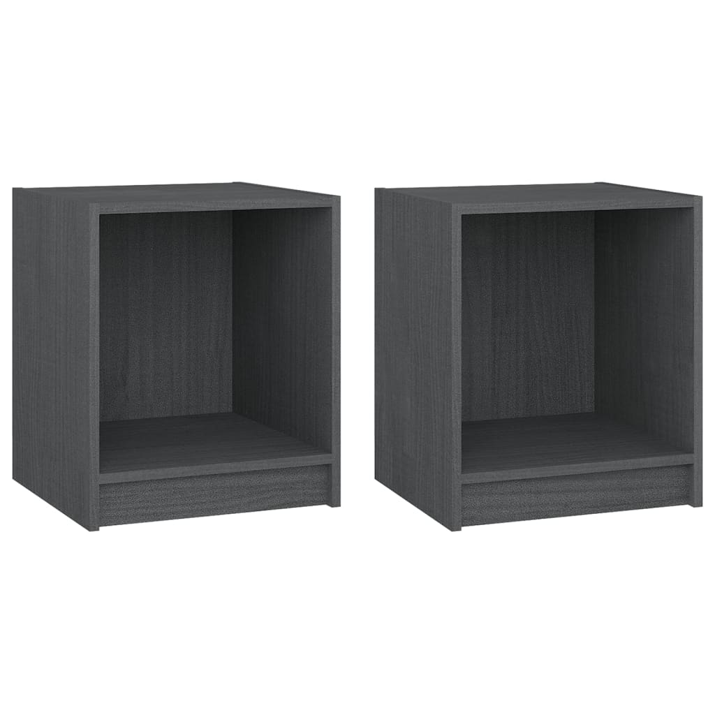 Noptiere, 2 Buc., , 35,5X33,5X41,5 Cm, Lemn Masiv De Pin