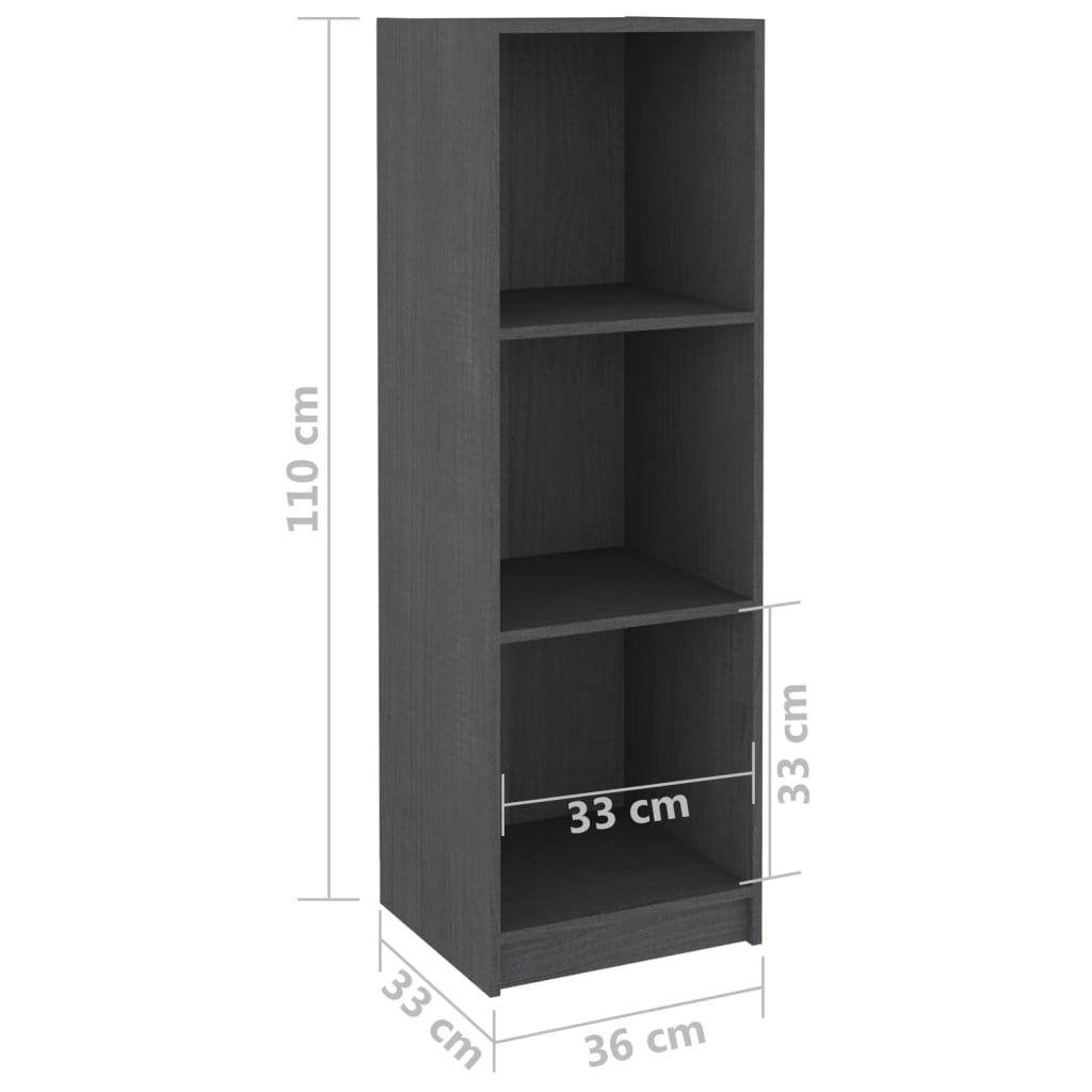 Bibliotecă/Separator Cameră, , 36X33X110 Cm, Lemn Masiv Pin