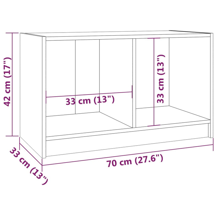 Comodă Tv, , 70X33X42 Cm, Lemn Masiv De Pin