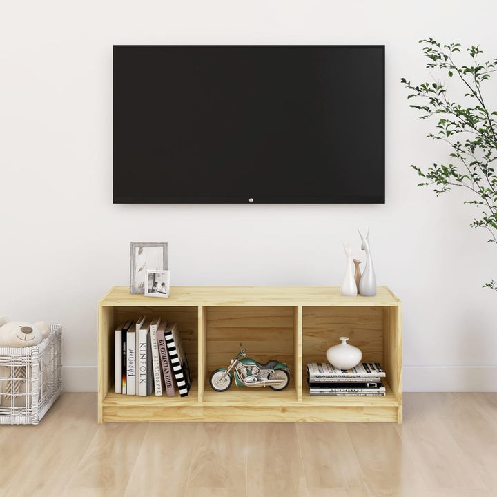 Comodă Tv, , 104X33X41 Cm, Lemn Masiv De Pin