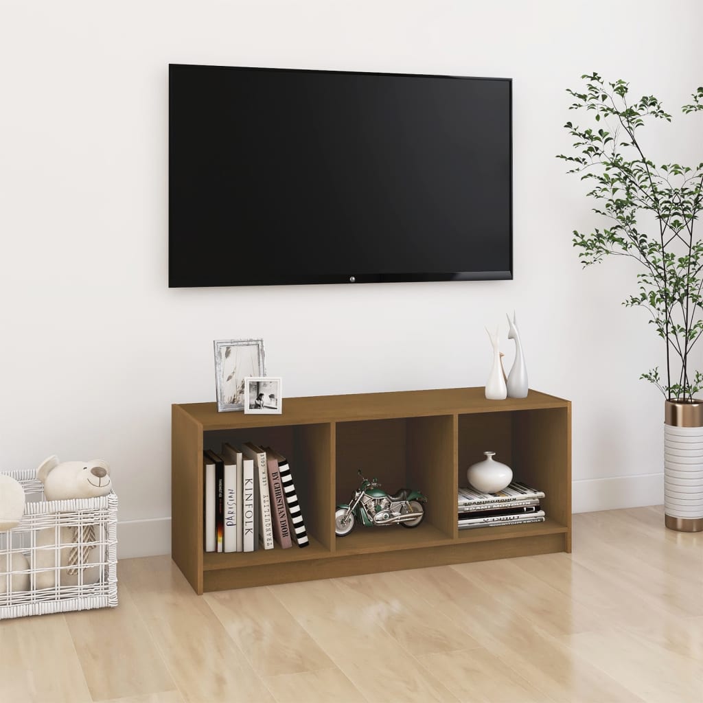 Comodă Tv, , 104X33X41 Cm, Lemn Masiv De Pin