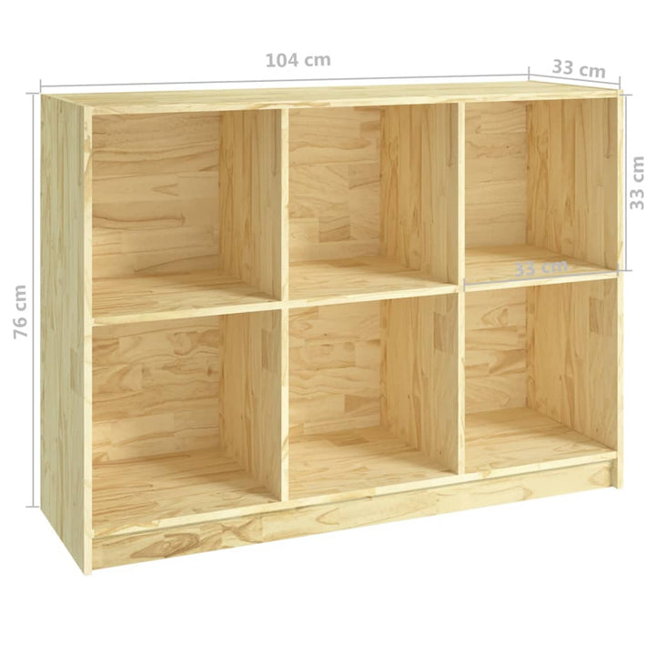 Bibliotecă, 104X33X76 Cm, Lemn Masiv De Pin