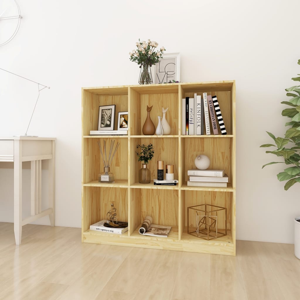 Bibliotecă/Separator Cameră 104X33,5X110 Cm Lemn Masiv Pin