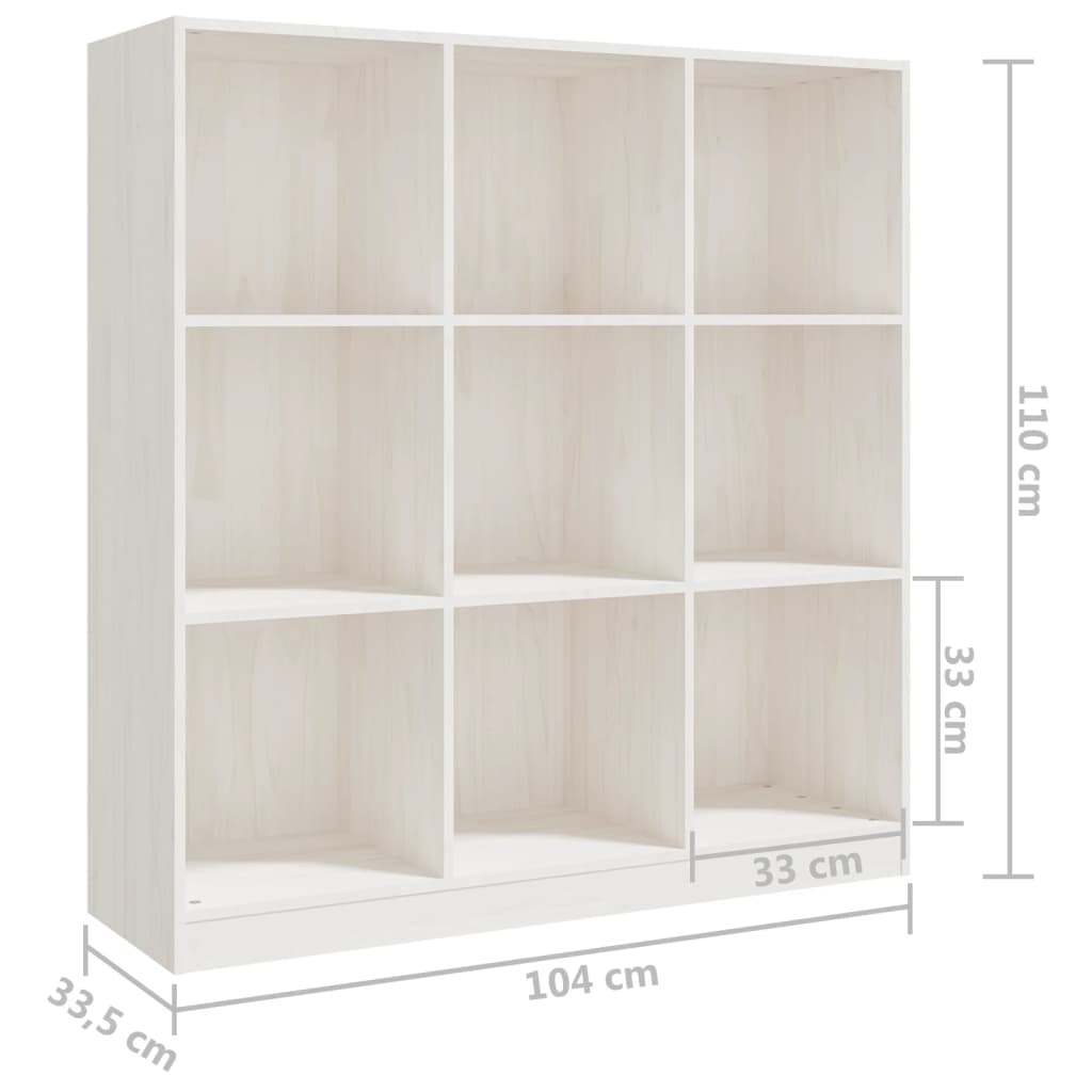 Bibliotecă/Separator Cameră 104X33,5X110 Cm Lemn Masiv Pin