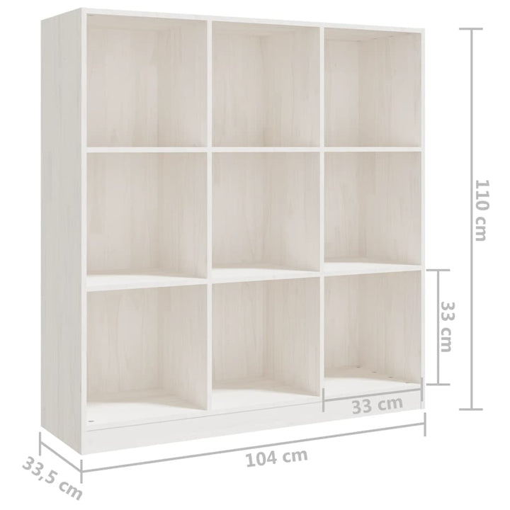 Bibliotecă/Separator Cameră 104X33,5X110 Cm Lemn Masiv Pin