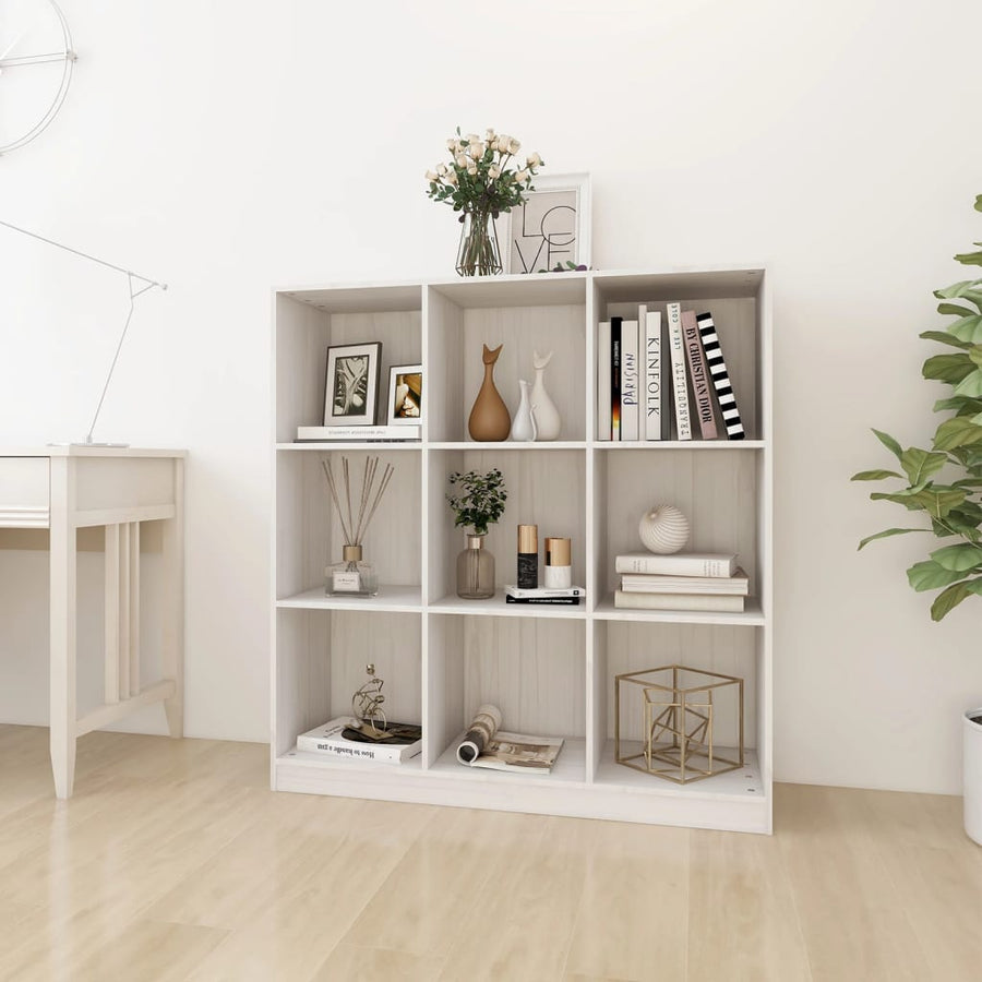 Bibliotecă/Separator Cameră 104X33,5X110 Cm Lemn Masiv Pin