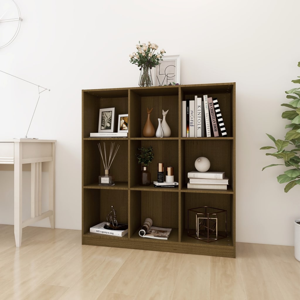 Bibliotecă/Separator Cameră 104X33,5X110 Cm Lemn Masiv Pin