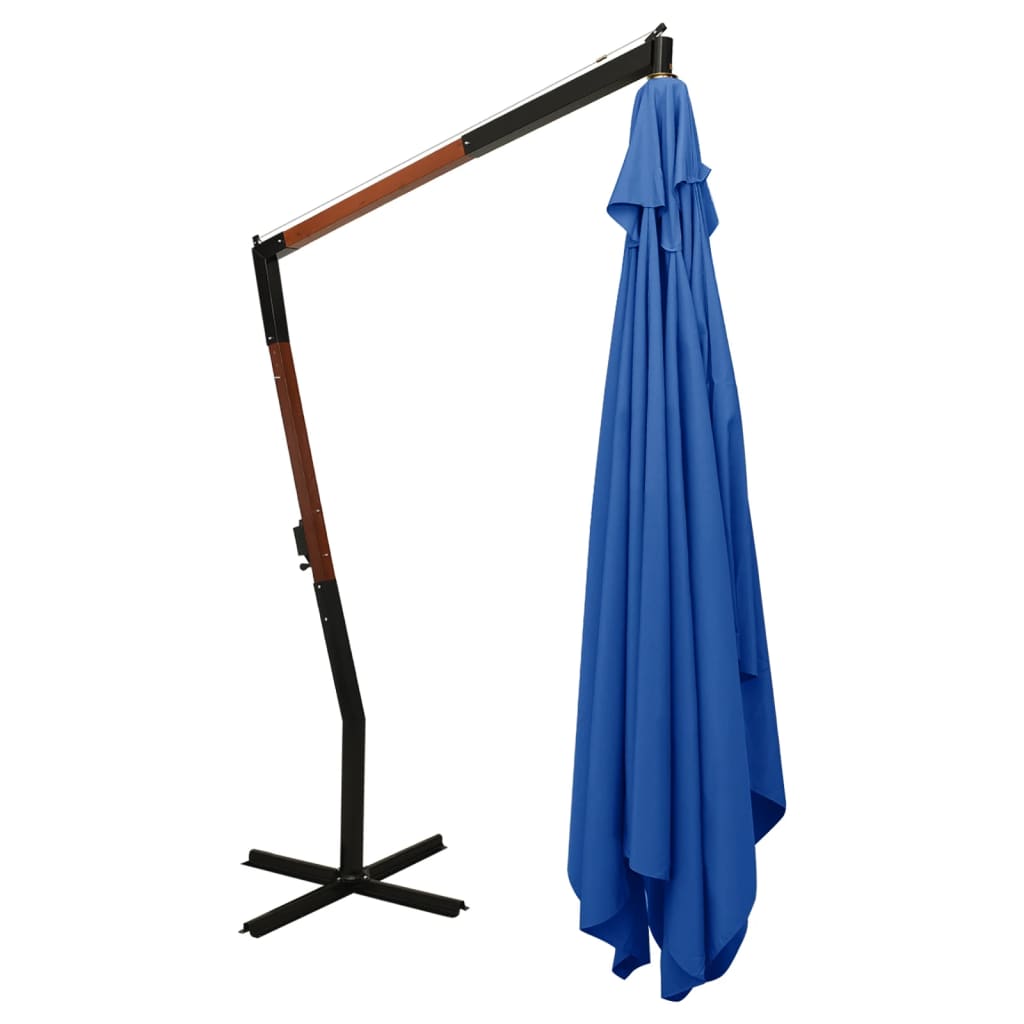 Umbrelă De Grădină Consolă Stâlp Lemn 400 X 300Cm